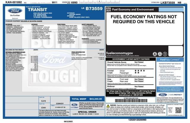 used 2020 Ford Transit-250 car, priced at $20,884