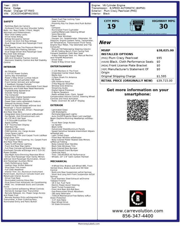 used 2023 Dodge Charger car, priced at $22,985