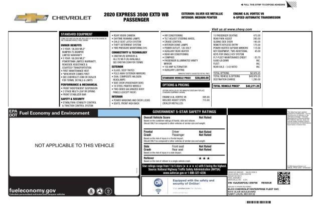 used 2020 Chevrolet Express 3500 car, priced at $26,283