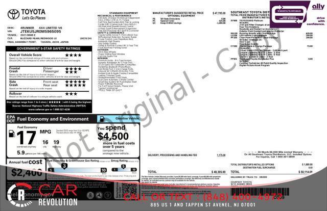 used 2021 Toyota 4Runner car, priced at $32,999