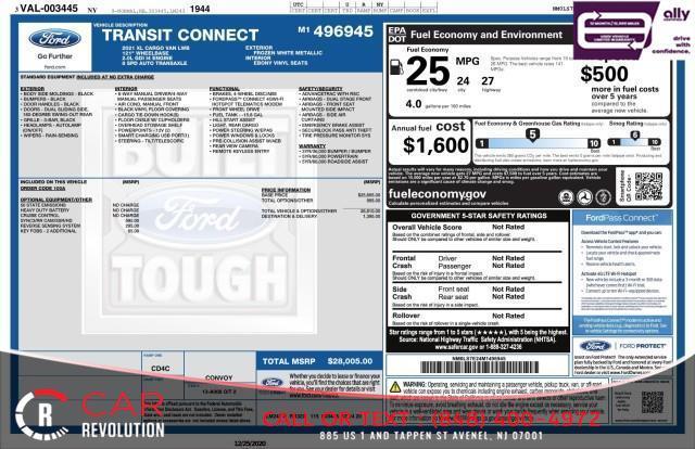 used 2021 Ford Transit Connect car, priced at $13,999