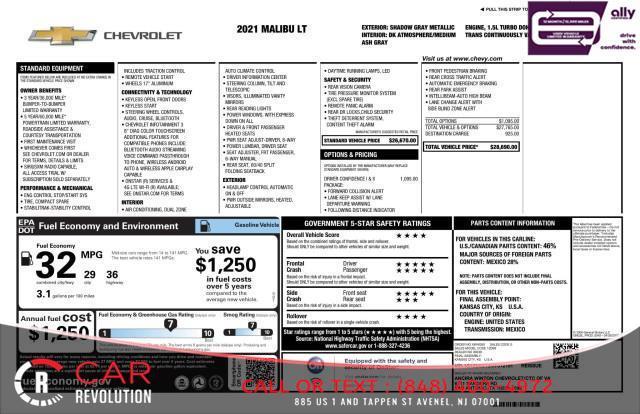 used 2021 Chevrolet Malibu car, priced at $12,991