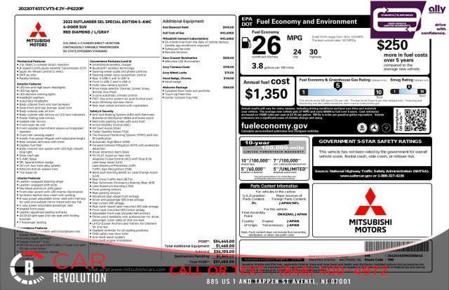 used 2022 Mitsubishi Outlander car, priced at $18,199