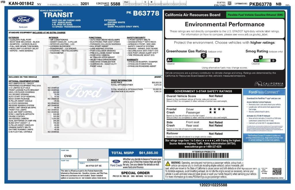 used 2023 Ford Transit-350 car, priced at $42,995