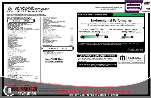 used 2022 Ram ProMaster 3500 car, priced at $14,980