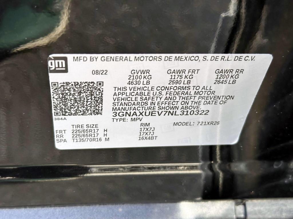 used 2022 Chevrolet Equinox car, priced at $19,404