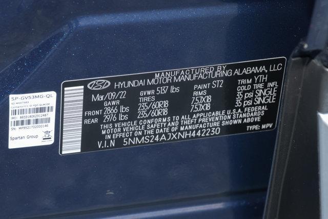 used 2022 Hyundai Santa Fe car, priced at $20,988