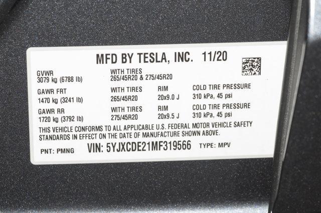 used 2021 Tesla Model X car, priced at $37,888