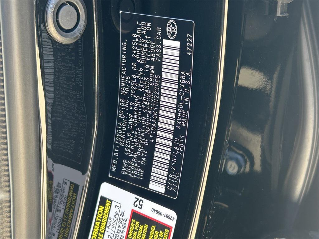 new 2026 Toyota Camry car, priced at $38,121