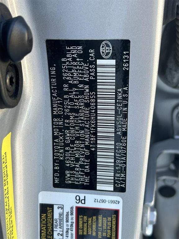 used 2017 Toyota Camry car, priced at $16,591