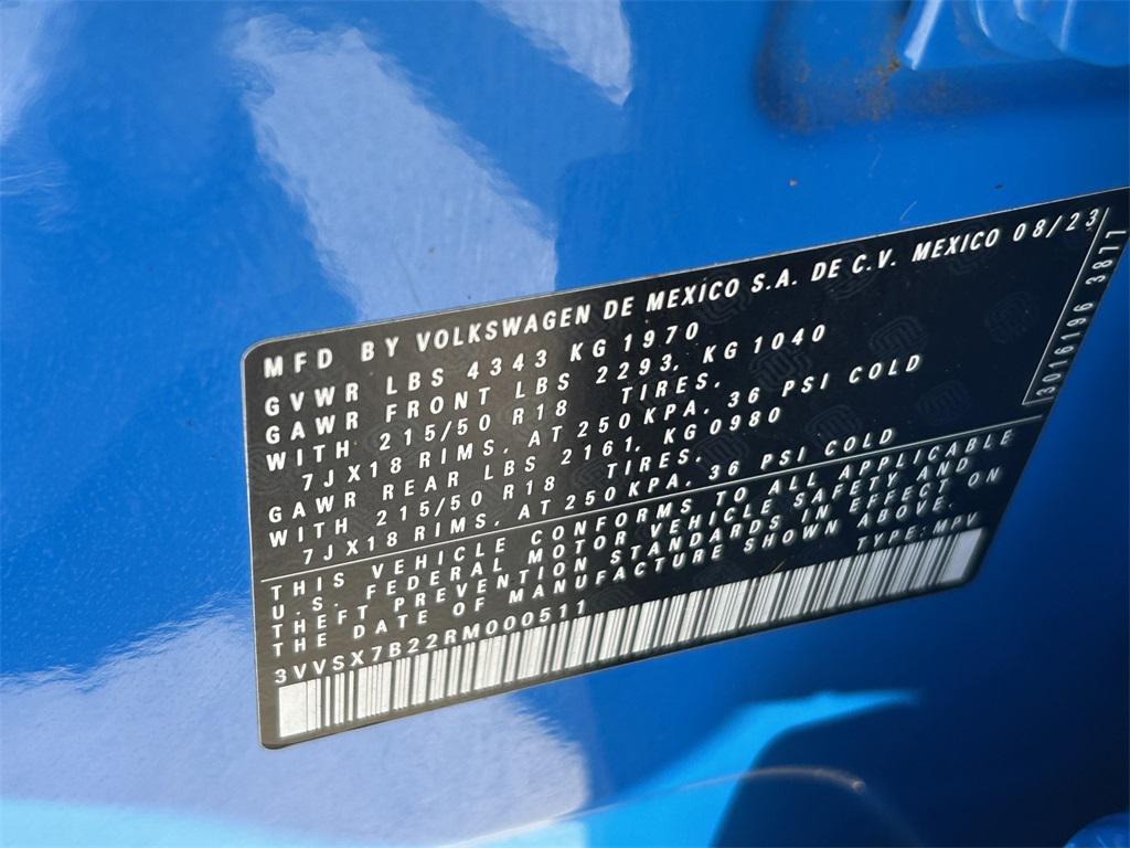 used 2024 Volkswagen Taos car, priced at $25,891