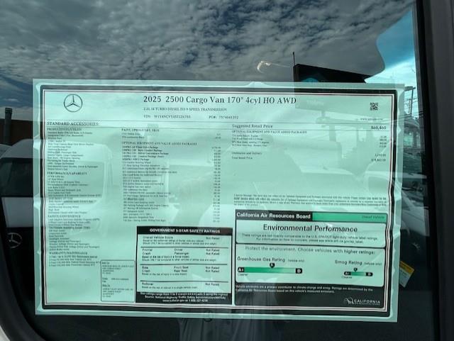 new 2025 Mercedes-Benz Sprinter 2500 car, priced at $72,862
