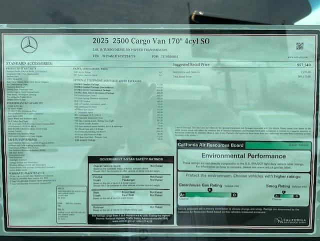 new 2025 Mercedes-Benz Sprinter 2500 car, priced at $61,173
