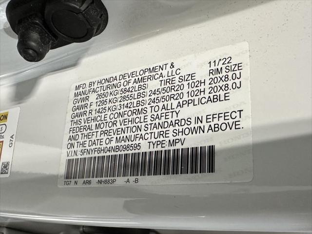 used 2022 Honda Pilot car, priced at $37,400
