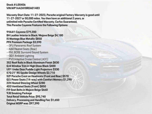 used 2024 Porsche Cayenne car, priced at $86,500
