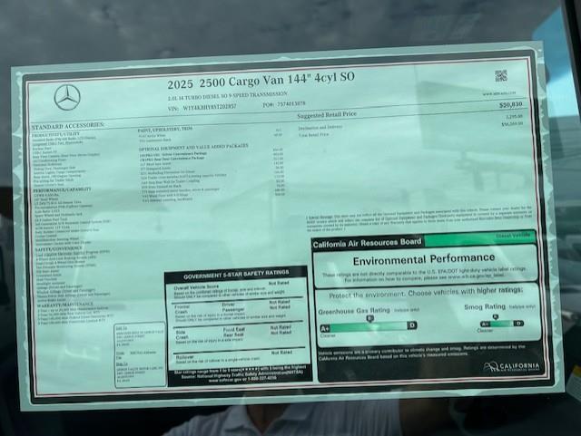 new 2025 Mercedes-Benz Sprinter 2500 car, priced at $52,269