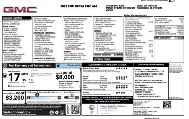 used 2023 GMC Sierra 1500 car, priced at $62,200