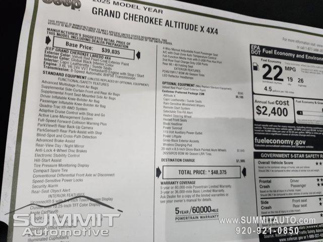 new 2025 Jeep Grand Cherokee car, priced at $43,421