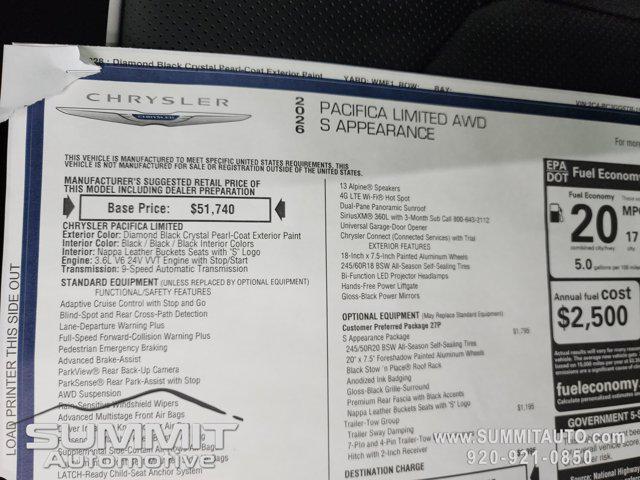 new 2026 Chrysler Pacifica car, priced at $51,225