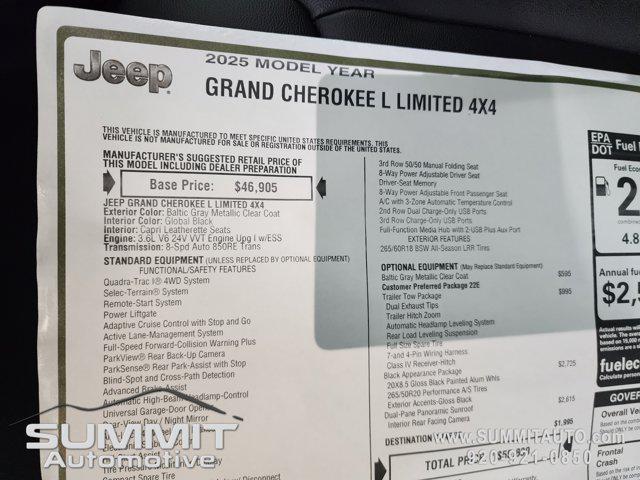 new 2025 Jeep Grand Cherokee L car, priced at $50,413