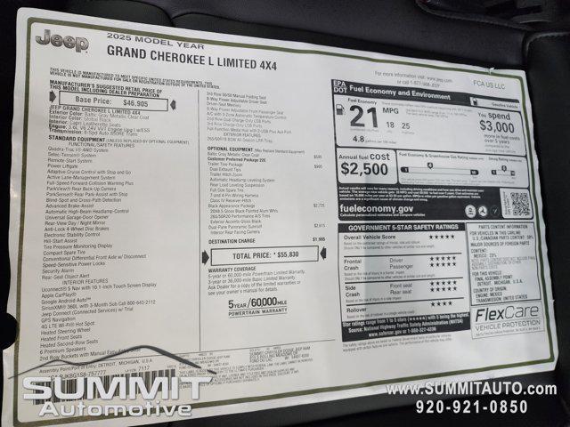 new 2025 Jeep Grand Cherokee L car, priced at $50,413