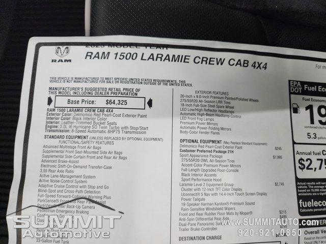 new 2025 Ram 1500 car, priced at $63,173