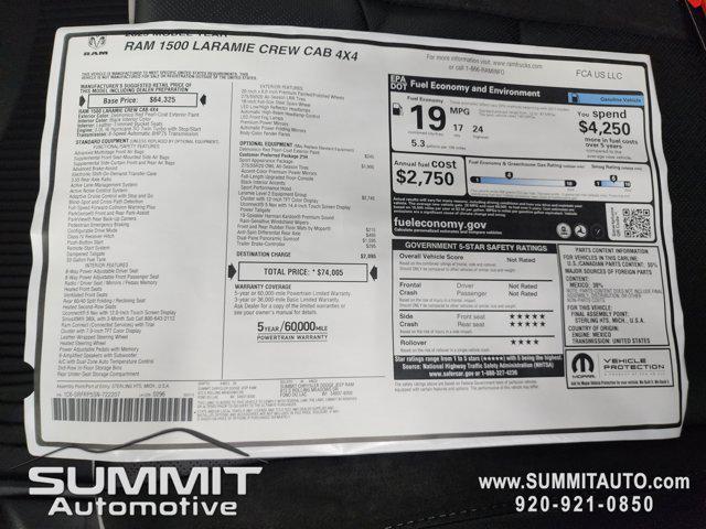 new 2025 Ram 1500 car, priced at $63,173