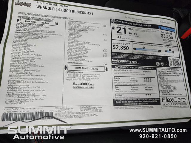 new 2026 Jeep Wrangler car, priced at $58,749