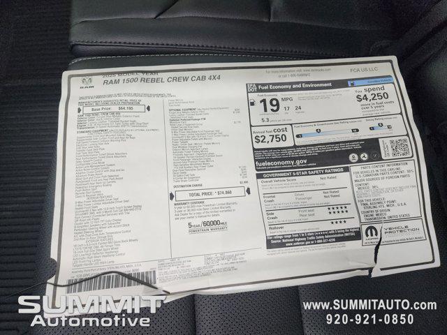 new 2025 Ram 1500 car, priced at $65,935
