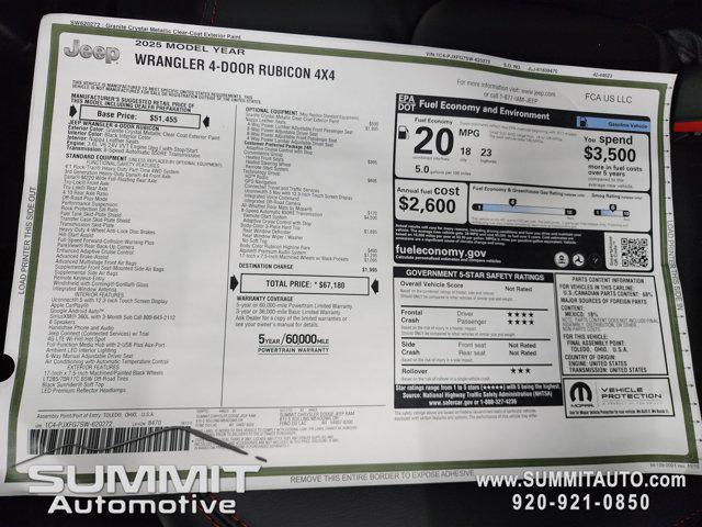 new 2025 Jeep Wrangler car, priced at $59,084