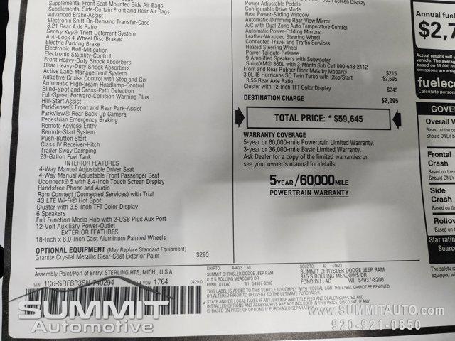 new 2025 Ram 1500 car, priced at $51,170