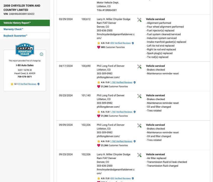 used 2008 Chrysler Town & Country car, priced at $6,999