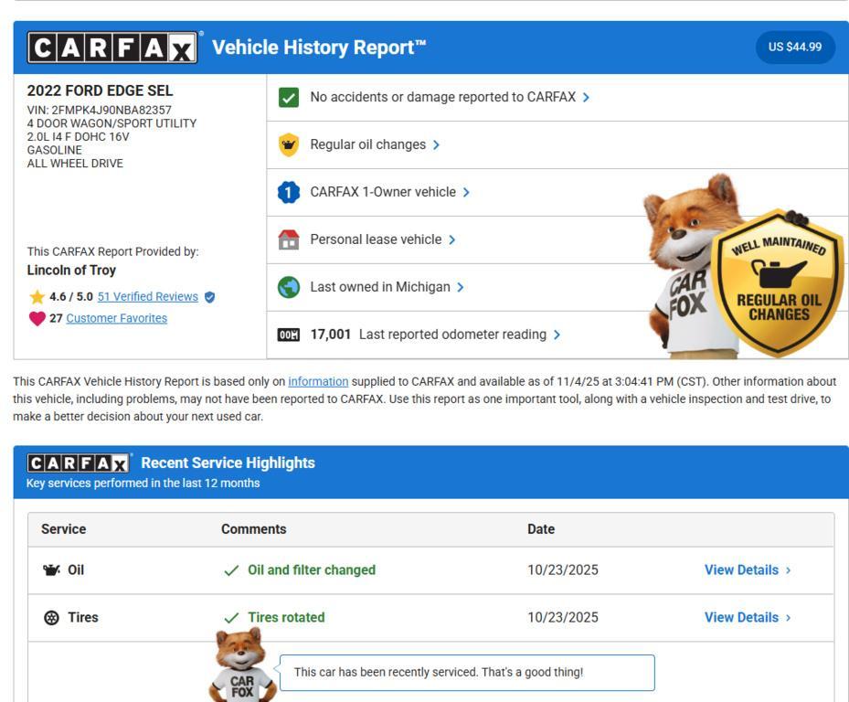 used 2022 Ford Edge car, priced at $23,900