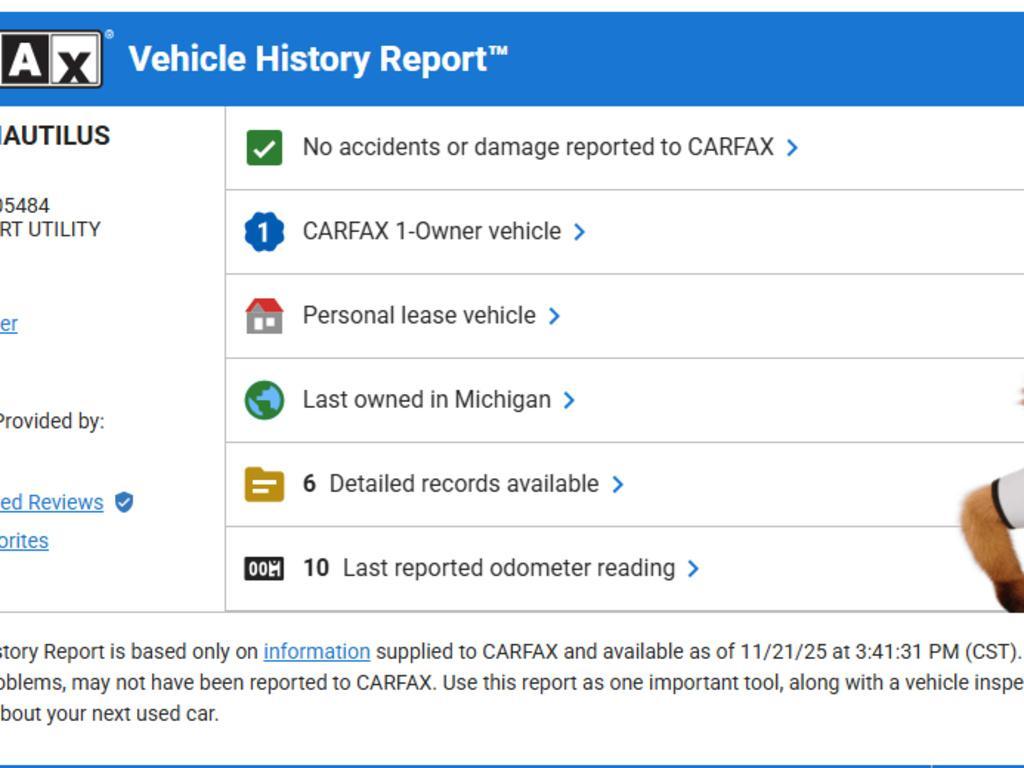 used 2023 Lincoln Nautilus car, priced at $40,400