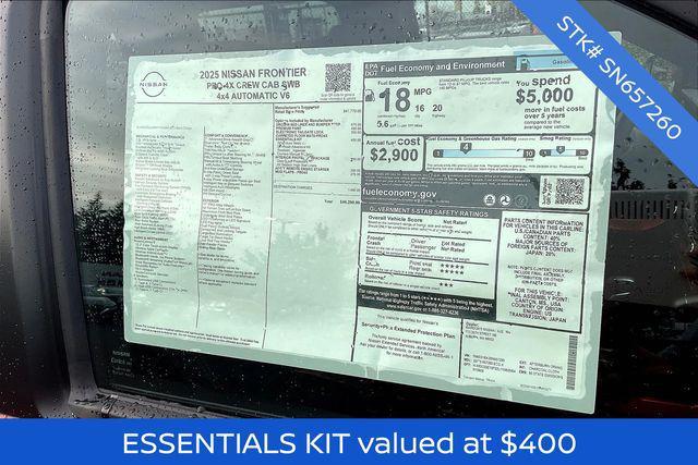 new 2025 Nissan Frontier car, priced at $40,288