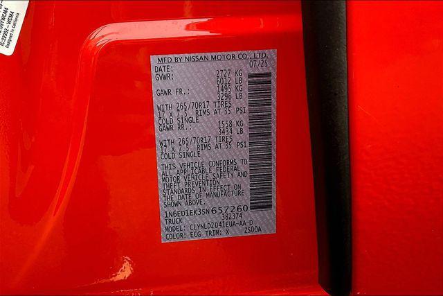 new 2025 Nissan Frontier car, priced at $40,288