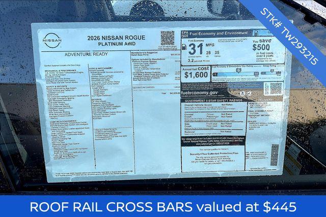 new 2026 Nissan Rogue car, priced at $40,335