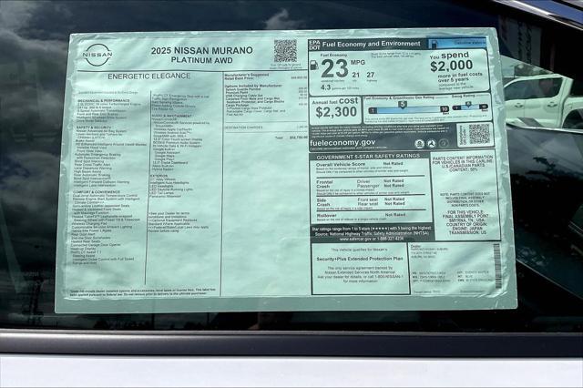 new 2025 Nissan Murano car, priced at $52,750