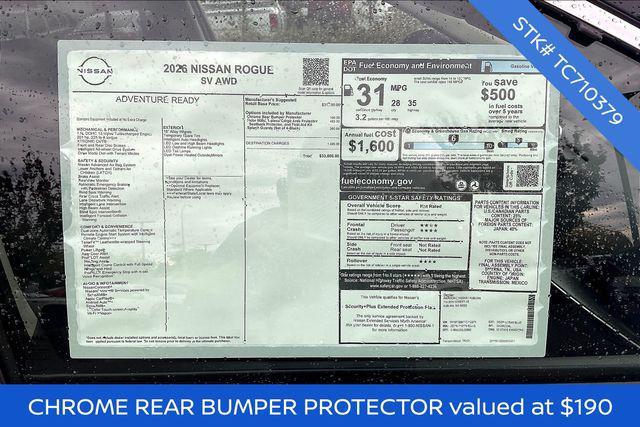 new 2026 Nissan Rogue car, priced at $30,403