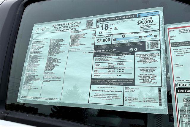 new 2025 Nissan Frontier car, priced at $38,577