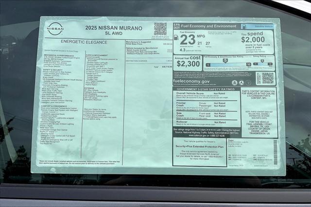 new 2025 Nissan Murano car, priced at $45,745