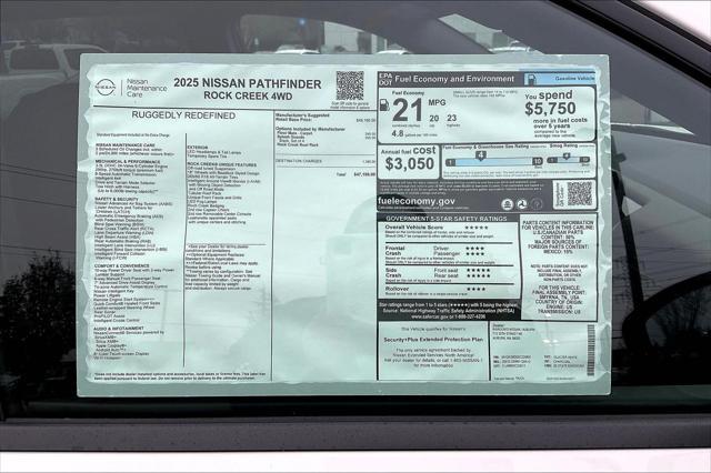 new 2025 Nissan Pathfinder car, priced at $43,863