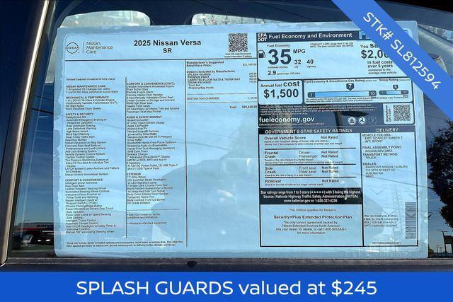 new 2025 Nissan Versa car, priced at $21,530