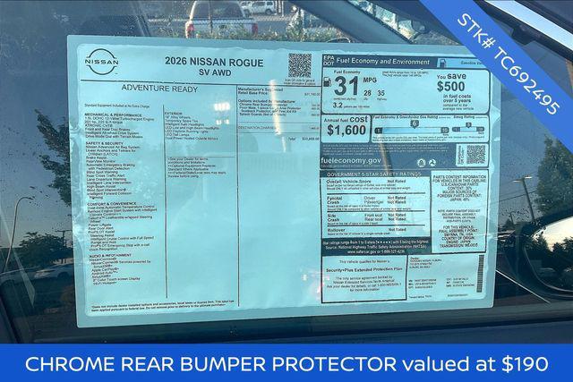 new 2026 Nissan Rogue car, priced at $30,403