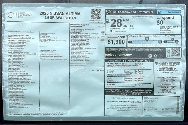 new 2025 Nissan Altima car, priced at $36,005