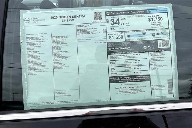 new 2025 Nissan Sentra car, priced at $21,050