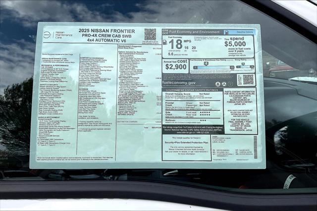 new 2025 Nissan Frontier car, priced at $50,815