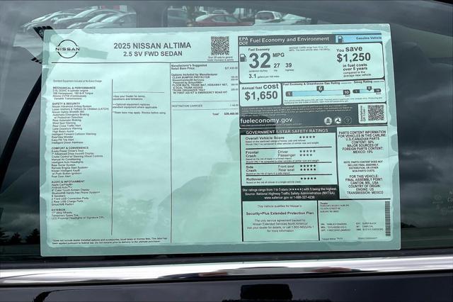 new 2025 Nissan Altima car, priced at $26,269