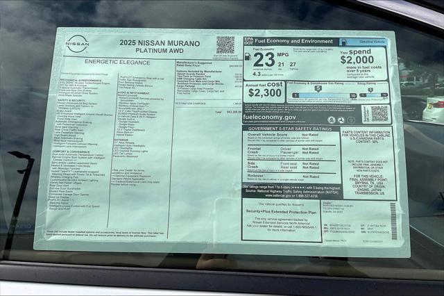 new 2025 Nissan Murano car, priced at $53,300