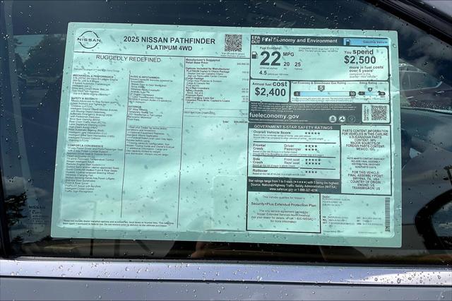 new 2025 Nissan Pathfinder car, priced at $54,485